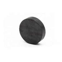 Aimants ronds Ferrite noire Aimant permanent de matériaux magnétiques de terres rares