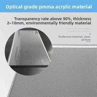 Plaque diffuseur de lumière LED ultra-mince en acrylique transparent découpé au laser en PMMA pour boîte lumineuse
