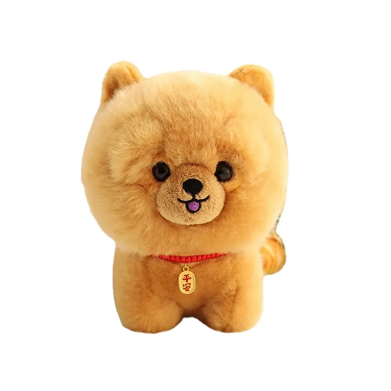 Hot selling cute puppy plush is a brown animal toy suitable for children's soft baby toys