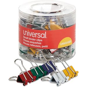 UNV31028 Boîte de rangement universelle pour pinces de reliure, petites, assorties (40/paquet), pinces à ressort en métal pour usage bureautique, aimants en acier - Product Image 3
