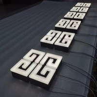 Lettres 3D personnalisées logo de boutique panneau lumineux acrylique lettre led enseigne d'intérieur boutique extérieur magasin mur 3d signalisation