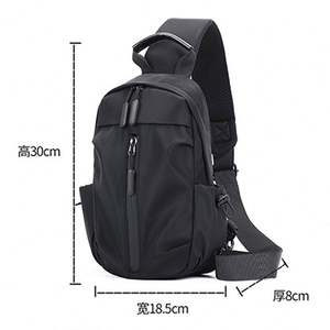 2024 Unisex Custom Heavy Duty <b>Waterproof</b> <b>Sling</b> <b>Bag</b> Durable PU Portable Messenger <b>Bag</b> With Zipper Closure - Product Image 1