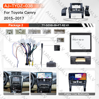 Vente en gros d'écran multimédia automobile de 12,3 pouces, autoradio Android, kit de cadre pour autoradio pour TOYOTA CAMRY 2015-2017