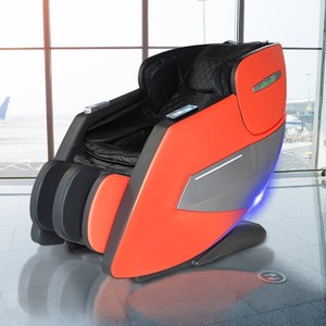 <b>Massage</b> Chair Commercial 130A SL Type Guide Rail 4D Robotic <b>Hand</b> <b>Massage</b> Plug-In Black Orange Brown - Product Image 1