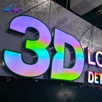 Lettres en relief 3D en acrylique rétroéclairées LED colorées, compatibles HomeKit, pour enseignes de maison, bureau, magasin, logo, signalétique, bâtiments, mariage