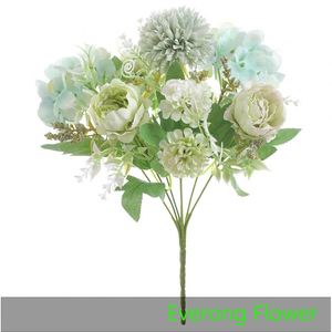 Everong 7 peonías coloridas, flores artificiales, guía <span class=keywords><strong>de</strong></span> boda, decoración floral personalizada interior del hogar - Product Image 1