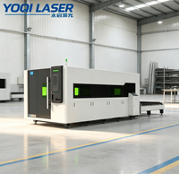 Máquina de Corte Láser de Fibra CNC YOQI X2 con Mesa Intercambiable para Acero Inoxidable, Acero al Carbono, Aluminio y Metal, 1500W