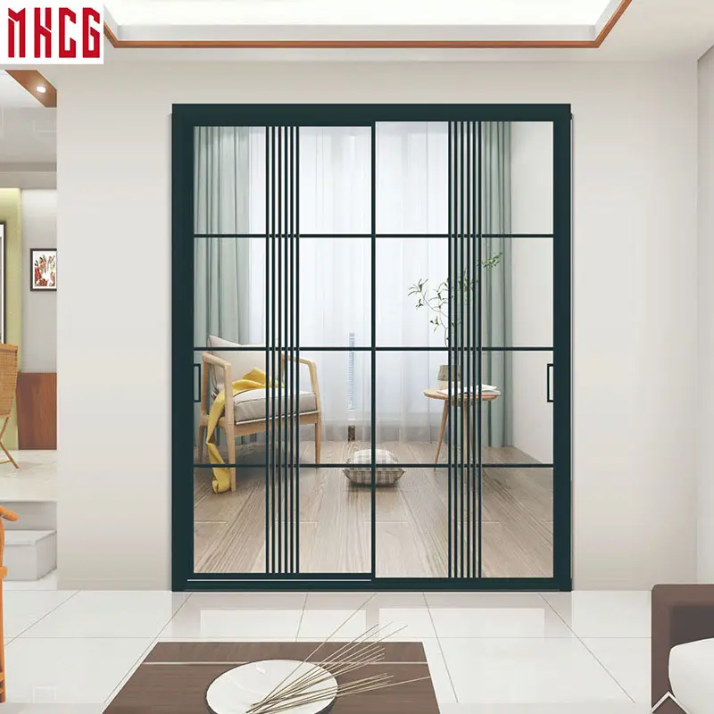 Puerta corredera de aluminio popular de alta calidad MHCG, puerta y ventana de sala de estar personalizadas