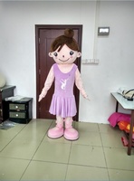 Mascotte de danseuse en peluche sur mesure Blue Sky pour la publicité en extérieur