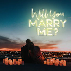 Insegna Neon LED Personalizzata 'Mi Vuoi Sposare' Logo Luminoso per Matrimonio Decorazione Soggiorno e Ufficio/Casa Arredo Pubblicitario - Product Image 5