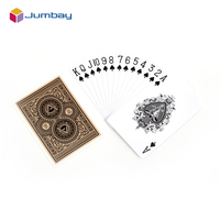 Cartes à Jouer Classiques Personnalisées en Papier 280gsm Bleu 300gsm Blanc 310gsm Noir Noyau Or sur Plastique Nouveau Design