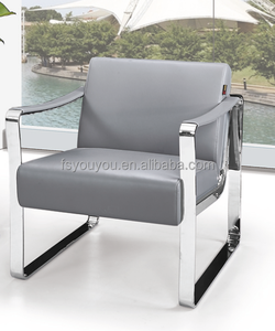 Canapé de salon moderne en cuir PU gris canapé de réception pour salle d'attente canapé de bureau pour chambre exécutive - Product Image 3