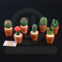 Jouet éducatif en plastique en forme de cactus, lumineux, anti-stress, mignon, jouet classique à LED pour capsules de 60 à 65 mm