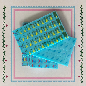 Juego de Mahjong Americano de Lujo Personalizado, Portátil, Verde <span class=keywords><strong>Menta</strong></span>, de Una Sola Capa, Acrílico, 160 Piezas, con Patrón de Frutas Tropicales y Tortugas - Product Image 6