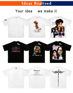 T-shirt uni en gros 100% coton, impression graphique personnalisée, broderie en relief, t-shirt unisexe - Product Image 5