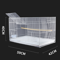 Cage à oiseaux en acier inoxydable, très vendue, pour perroquets, canaris, volière, grande cage d'élevage avec porte latérale