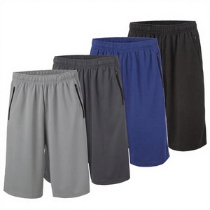 Shorts formels pour hommes en polyester respirant et écologique, à séchage rapide, avec poches et taille élastique – Gris, bleu, noir - Product Image 1