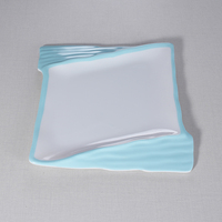 Personnalisé Rétro Incassable Écologique Assiette En Mélamine Ensemble De Vaisselle Bicolore Durable 100pcs Vaisselle Directe D'usine