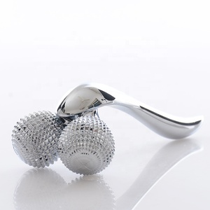 Rodillo de acupuntura masajeador de acupuntura para cuello, cabeza, mano, alivio del dolor y equipo de relajación muscular, masajeador de estiramiento facial de Metal - Product Image 1