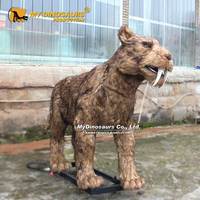 MYDINO lce Age Animal Dent de Sabre Chat Smilodon Animatronic