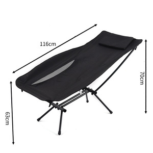 Chaise pliante d'extérieur en alliage d'aluminium à dossier haut pour le camping et les loisirs, portable et légère - Product Image 3