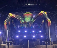 3m/4m 10ft 13.2ft Hang Led Lighting Lifelike Giant gonflable Halloween black spider model for event decoration