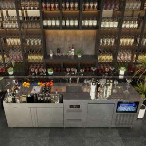 نادل حديث من الفولاذ المقاوم للصدأ ، بار كوكوكاتيل متنقل ، محطة آبار جليد OEM ، معدات بار قابلة للتخصيص ، محطة بار كوكاتيل - Product Image 5