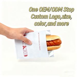 Tùy chỉnh không thấm mỡ vật liệu tái chế nhôm lá lót túi giấy dùng một lần Hot Dog wrappers thức ăn nhanh Giao hàng Đảng - Product Image 5
