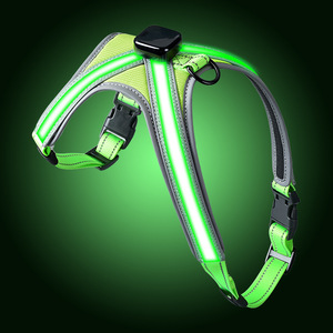 Chaleco luminoso para perros con correa reflectante para el pecho y Cuerda de tracción LED Chaleco de tracción de nailon para mascotas para caminar de noche a prueba de explosiones - Product Image 6