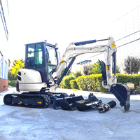 Pengiriman Gratis Mesin Excavator Mini Rumahan Baru Crawler Digger 1 Ton 2 Ton EURO 5 Epa Engine Excavator Crawler 3.5 Ton