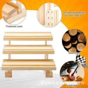 Wooden <b>Car</b> <b>Model</b> Display Rack Three Tier Desktop <b>Toy</b> Storage Stand For Kids Age 5 To 7 Years - Product Image 2