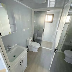 Moderne Prefab Huizen Met 3 Slaapkamers Eenvoudig Te Monteren Containerhuis Met Badkamer En Keuken Voor Woonkamer