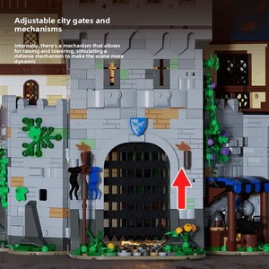 Xbert 66180 Black Eagle Castle 6609 pièces Blocs de construction <span class=keywords><strong>Fort</strong></span> médiéval Modèle de vue sur la rue Collection pour adultes - Product Image 3