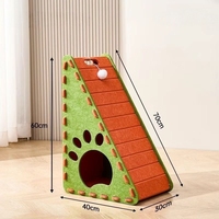 Lits pour chats en feutre durables en gros avec fonction griffoir intégrée pour une maison douillette pour animaux de compagnie