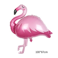 Dekorasi Pesta Bentuk Gelas Koktail, Balon Foil Musim Panas Tropis Flamingo Nanas Kaktus Pohon Palem untuk Pesta Luau di Kolam Renang