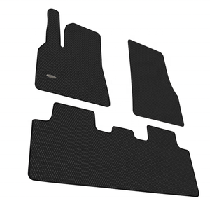Alfombrillas de coche KATAMATS Modelo Y de lujo, PVC de alta calidad, 5 mm de grosor, con patrón geométrico, juego completo con borde termosellado para vehículos de 2 filas - Product Image 4