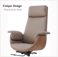Chaise de bureau de direction ergonomique en cuir de luxe à dossier haut avec pivotement à 360°, réglage en hauteur et inclinaison, garantie 5 ans