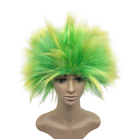 Perruque punk unisexe rose et violet dégradé à pointes, perruque synthétique moelleuse et amusante pour cosplay, événements sportifs et fêtes de carnaval