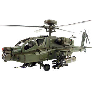 2021 populaire Offre Spéciale 1978 Apache armé hélicoptère antique artisanat décoration bar cyber café tôle de fer modèle d'avion <span class=keywords><strong>militaire</strong></span> - Product Image 3