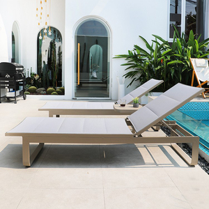Patio Villa Loisirs <span class=keywords><strong>de</strong></span> plein air inclinable Hotel Resorts Piscine Table basse en alliage d'<span class=keywords><strong>aluminium</strong></span> Patio <span class=keywords><strong>Jardin</strong></span> Métal <span class=keywords><strong>Salon</strong></span> simple - Product Image 4