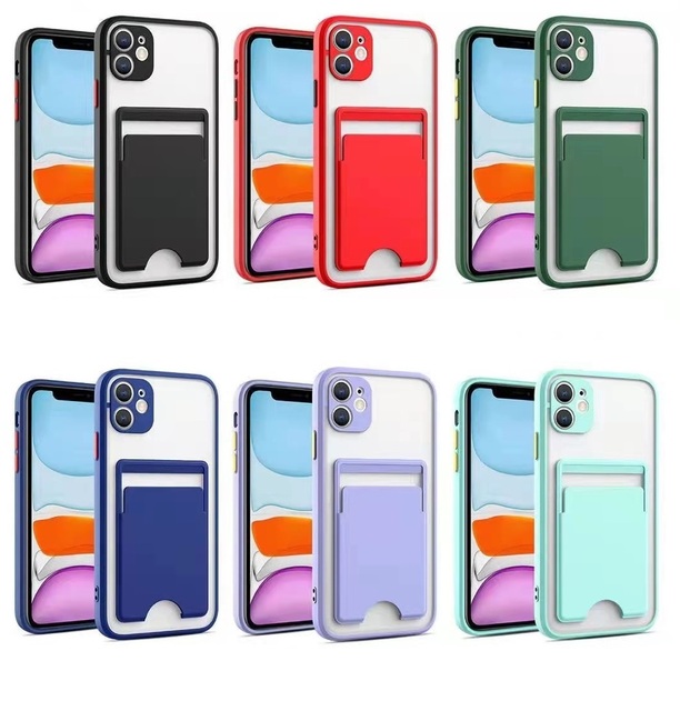 Factory Direct Sale ID Credit Card Holder TPU Phone case Card Holder Wallet for huawei P30 Pro for huawei Y7p Phone case