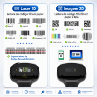 Escáner de Código de Barras 2D Inalámbrico Xincode, Lector de Códigos QR, Compatible con IOS, Android, Windows, para Punto de Venta, Control de Inventario, Boletos