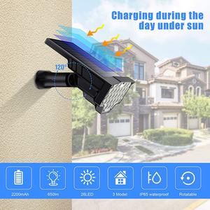 Lámpara Solar IP65 para Exteriores, 26 LED, Luces Solares para Cercas de Jardín, Luces Portátiles Impermeables, Foco Solar para Jardín - Product Image 4