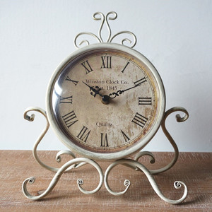 Jam Meja Dekoratif Bulat Gaya Steampunk Eropa Vintage dengan Mesin Quartz, Hiasan Kamar Tidur, Ornamen Personal, Lintas Negara