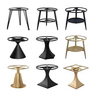 Soporte de Patas de Mesa de Acero al Carbono Estilo Italiano para Mesa de Comedor/Negociación con Base de Piedra, Soporte de Patas para Mesa Auxiliar de Hotel/Bar - Product Image 1