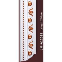 Moulure de plafond/corniche murale décorative en polyuréthane sculpté pour hôtel moderne, en mousse PU, style couronne simple