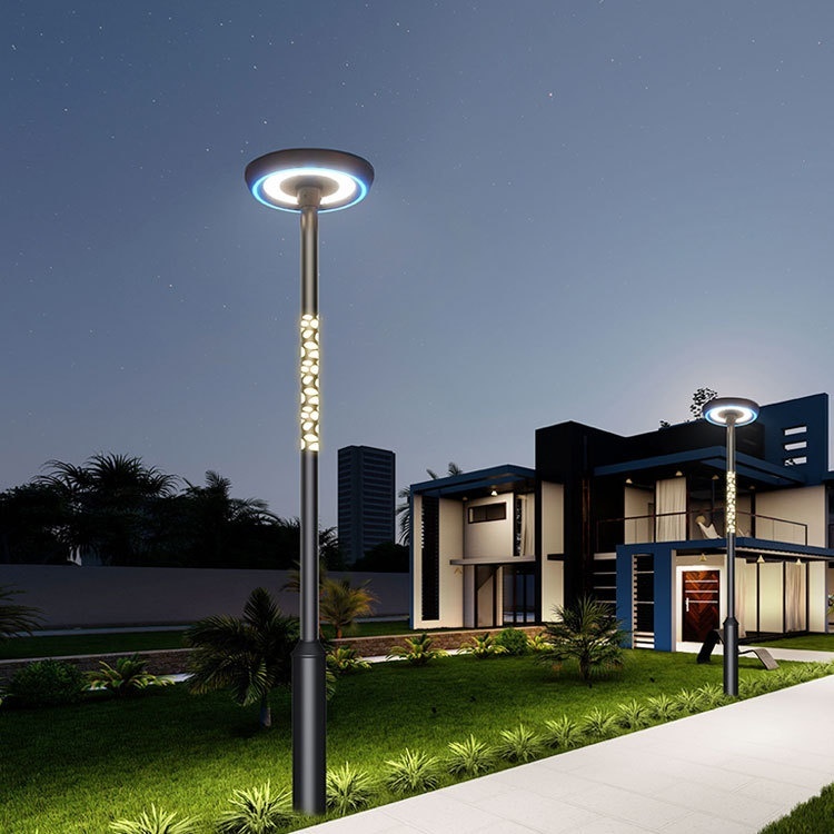 Rayluxtech 3m IP65 Aluminum Solar Garden Light, High-Pole Landscape Lighting for Community Street Villa Park