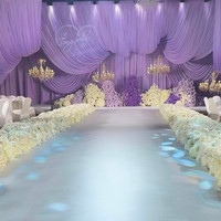 Rideaux de scène de mariage, toile de fond extérieure, décoration en tissu polyester, draperies sur mesure, plusieurs décorations de mariage
