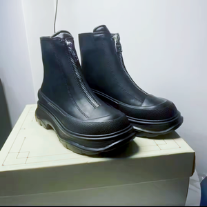 Bottes à fermeture éclair de haute qualité, chaussures montantes de créateur pour hommes, chaussures originales de luxe à semelle épaisse pour femmes, chaussures de marche décontractées et tendance - Product Image 2