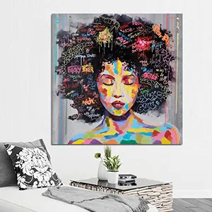 Abstracte Moderne Afrikaanse Vrouwen Thuis Art Wall Pictures custom abstract kunstwerk schilderij canvas